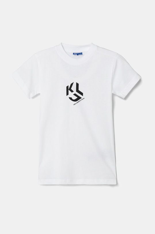 Bavlněné tričko Karl Lagerfeld Jeans bílá 246J1711