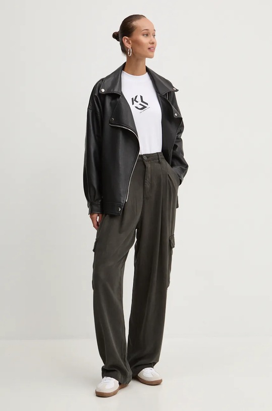 Bavlněné tričko Karl Lagerfeld Jeans 246J1711 bílá AW24