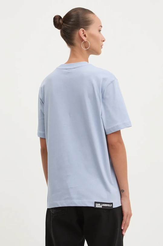Odzież Karl Lagerfeld Jeans t-shirt bawełniany 246J1712 niebieski