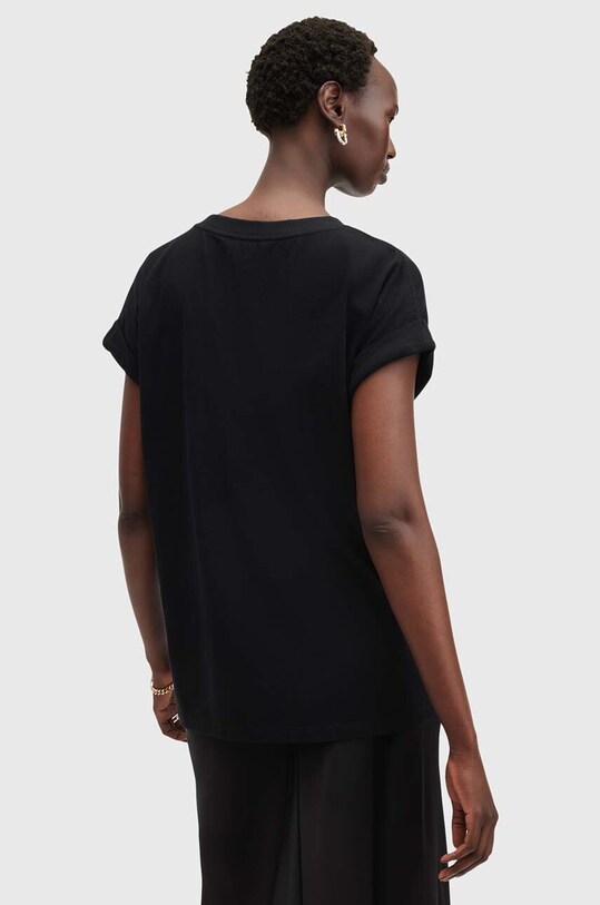 AllSaints t-shirt bawełniany LIBERTE IMO BOY TEE czarny W103JB