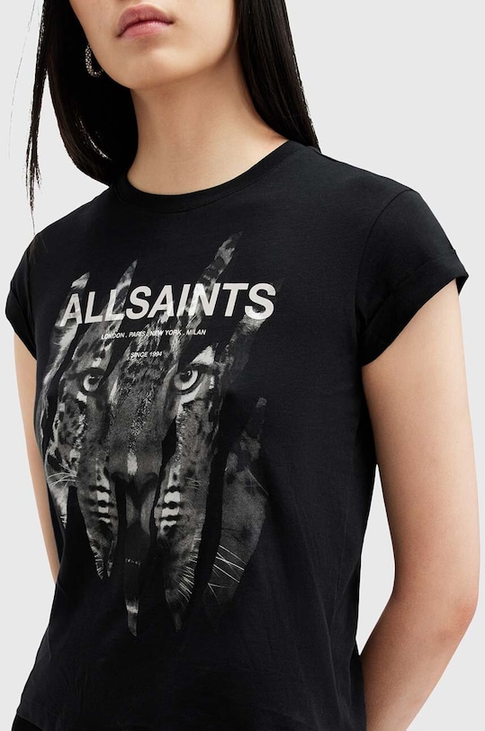 Bavlněné tričko AllSaints RIPROAR W183JB černá AW24