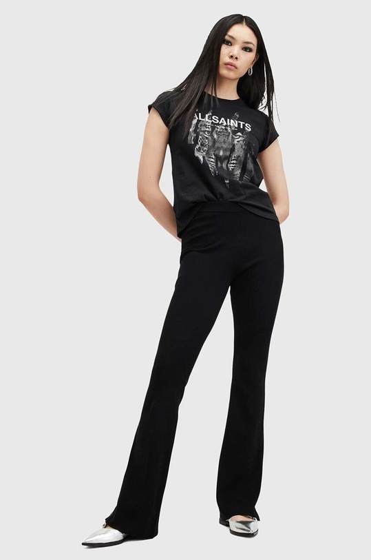 Bavlněné tričko AllSaints RIPROAR W183JB černá