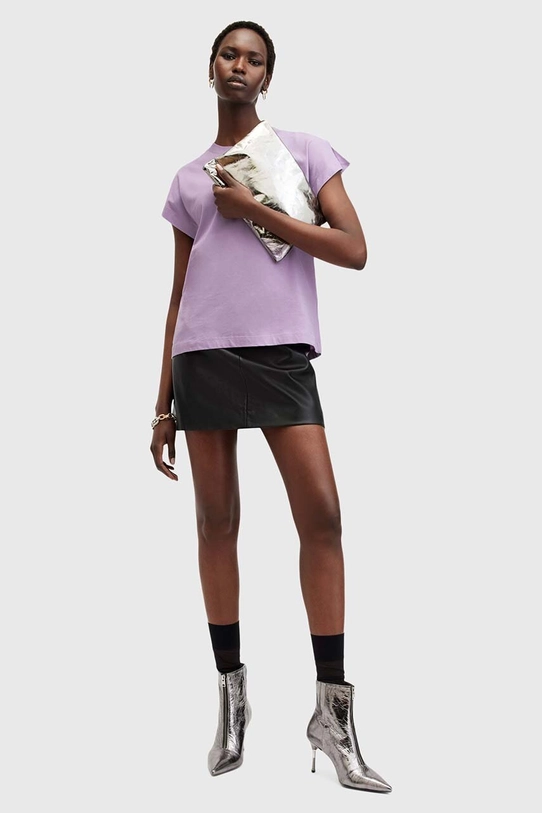 AllSaints tricou din bumbac RUE TEE W185JB violet