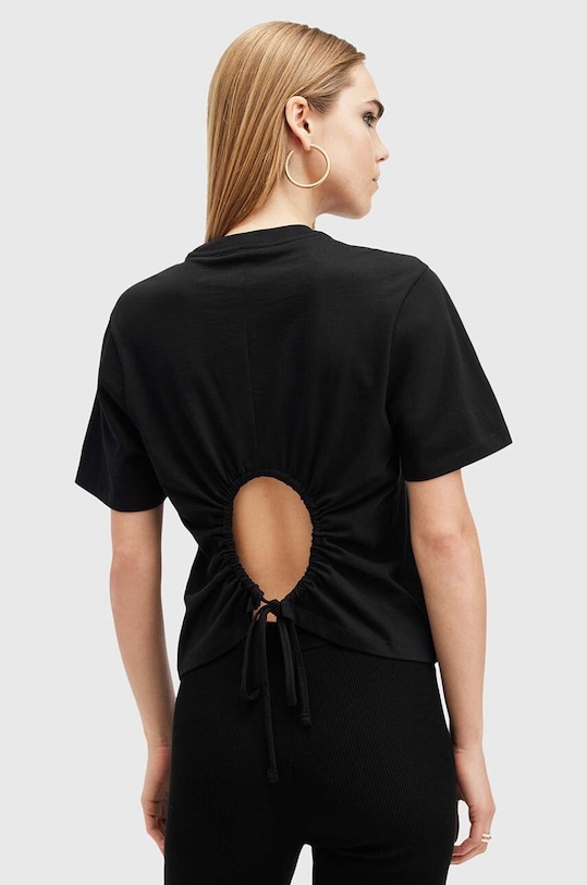 AllSaints tricou din bumbac HOLLI W187JB negru AW24