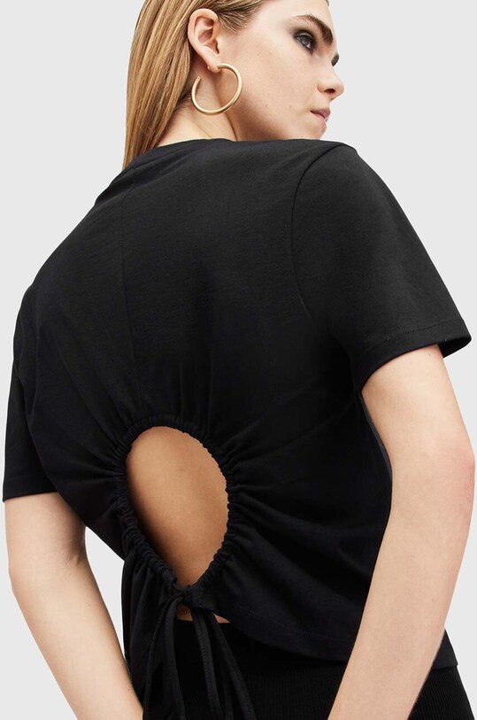 Îmbrăcăminte AllSaints tricou din bumbac HOLLI W187JB negru