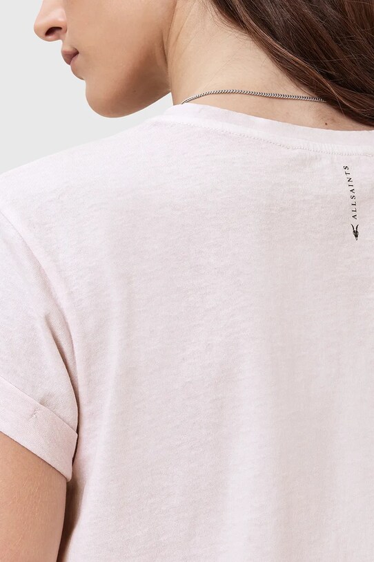 Хлопковая футболка AllSaints ANNA розовый W191JB