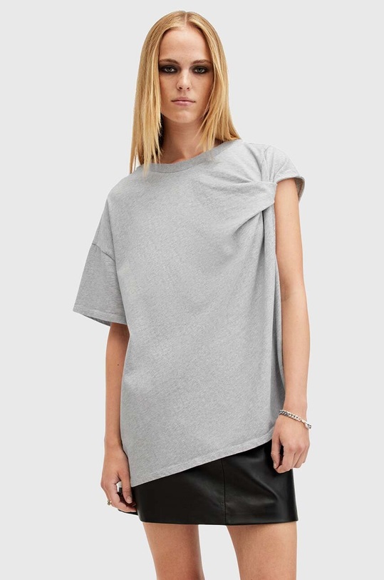 AllSaints t-shirt bawełniany ONYX TWIST W193JB szary