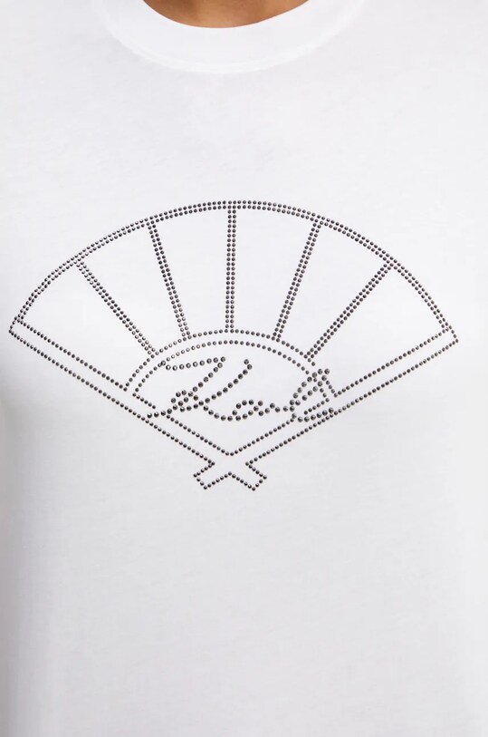 Karl Lagerfeld tricou din bumbac 246W1702 alb