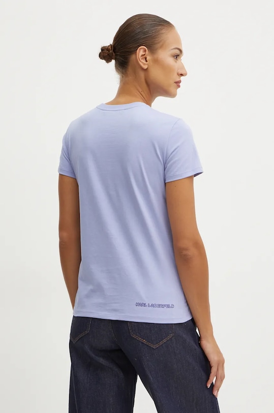 Odzież Karl Lagerfeld t-shirt bawełniany 246W1718 fioletowy