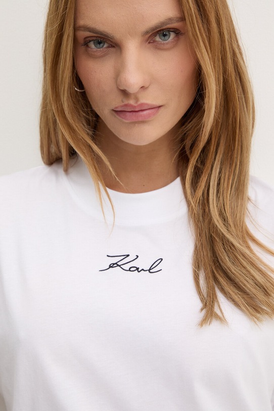 Karl Lagerfeld t-shirt biały 246W1721