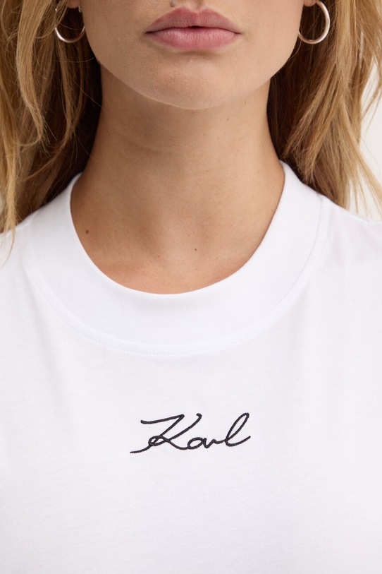 Karl Lagerfeld t-shirt 246W1721 biały