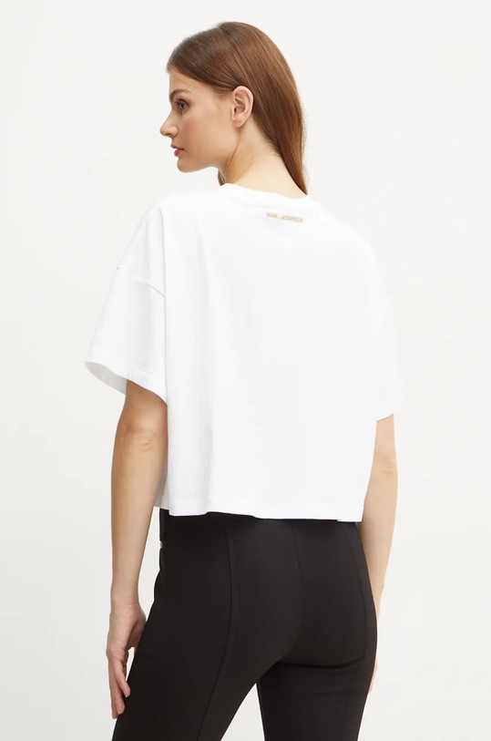 Oblečení Bavlněné tričko Karl Lagerfeld 246W1708 bílá