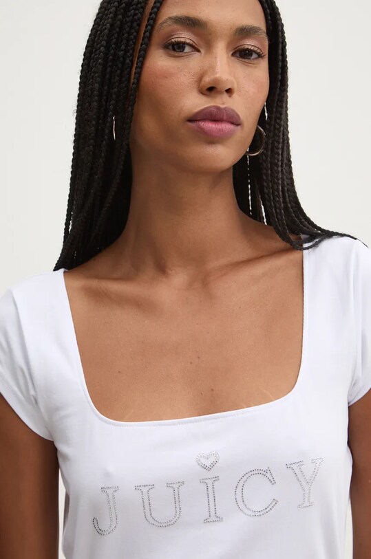Топ Juicy Couture REGAL SQUARE NECK CROPPED TEE белый JCBCT224831.117