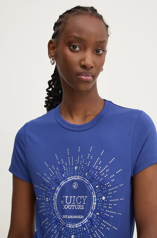 Juicy Couture tricou HERITAGE CROWN T-SHIRT JCGCT224013.484 albastru