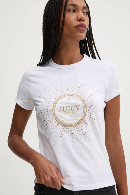 Majica kratkih rukava Juicy Couture HERITAGE CROWN T-SHIRT JCGCT224013.117 bijela