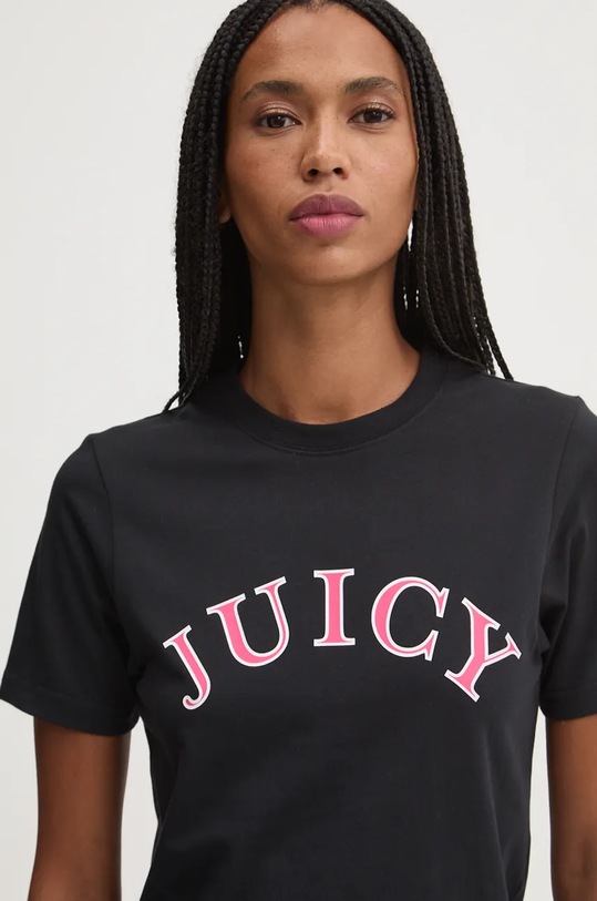 Хлопковая футболка Juicy Couture GIRLFRIEND TEE чёрный JCSCT224414.101