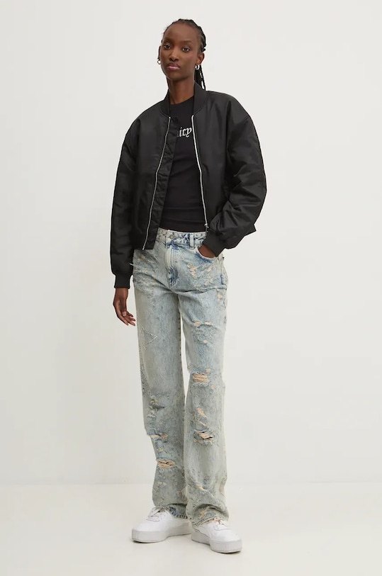 Juicy Couture tricou DOT RUCHED TEE JCWCT24311.101 negru SS25