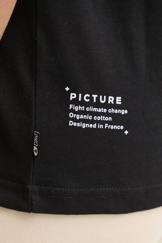 Βαμβακερό μπλουζάκι Picture Maogany μαύρο WTS0559