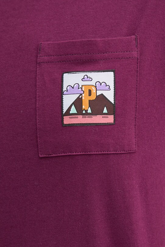 Хлопковая футболка Picture Kiarra Pocket WTS0581 бордо