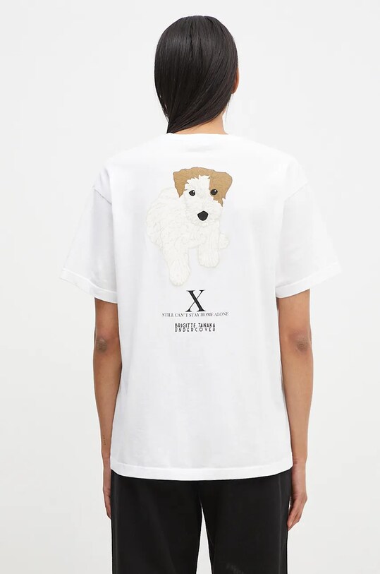 Odzież Undercover t-shirt bawełniany Tee UC2D2802 biały
