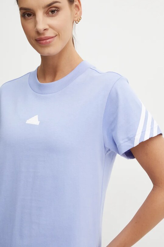 adidas tricou din bumbac Future Icons imprimeu albastru IW5265