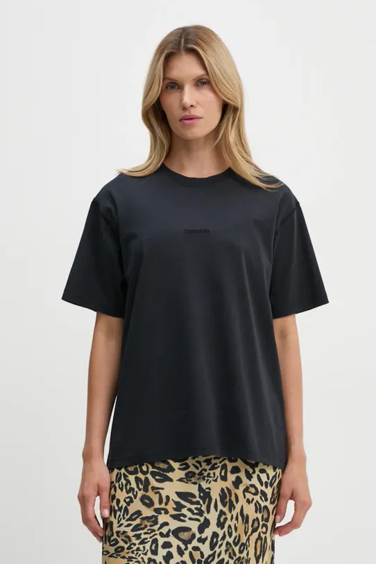 Nanushka tricou din bumbac REECE uni negru NU24CRSH00399