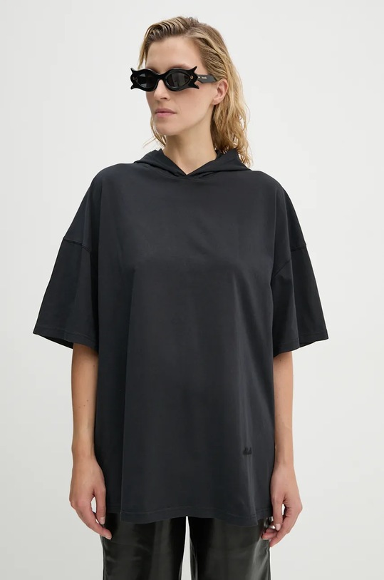 Бавовняна футболка Nanushka KACPER бавовна чорний NU24PFSH03899