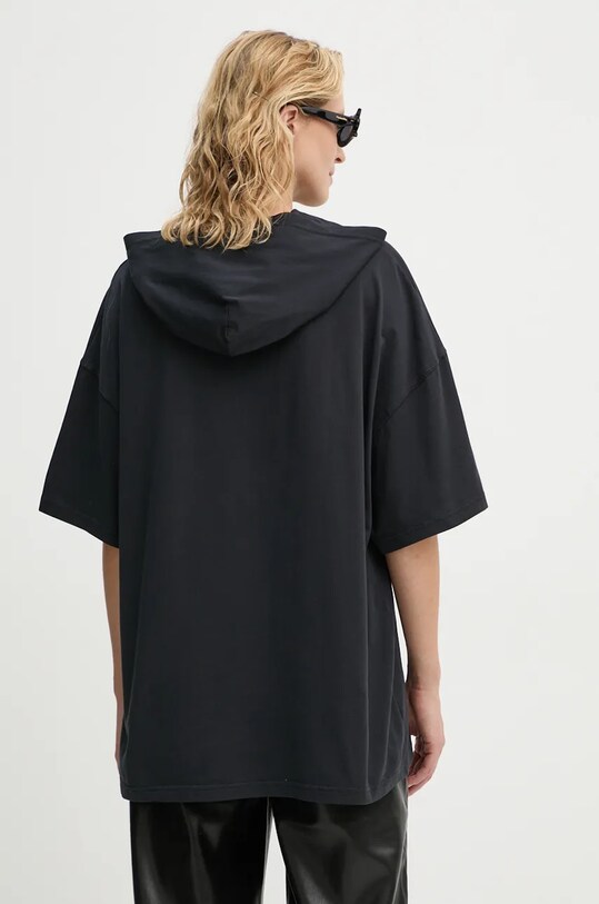 Одяг Бавовняна футболка Nanushka KACPER NU24PFSH03899 чорний