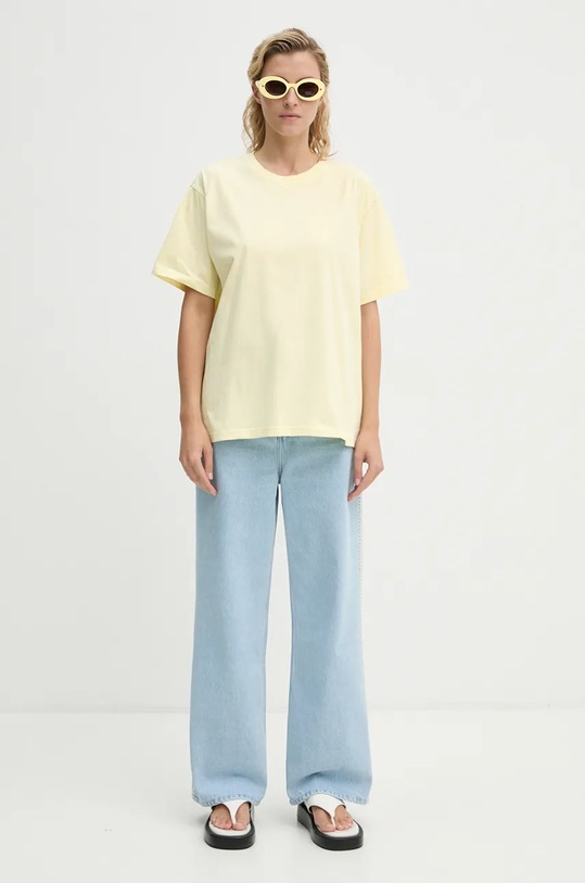 Pamučna majica Nanushka REECE NU24PFSH03511 zlatna AW24