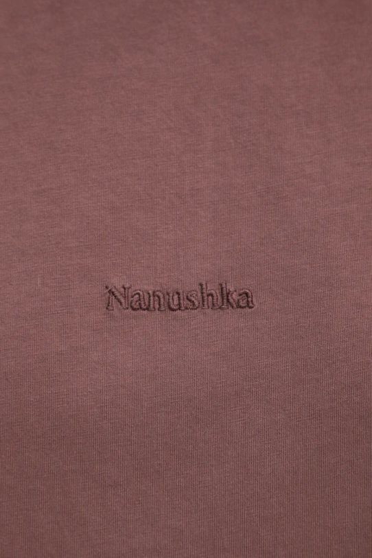 Хлопковая футболка Nanushka REECE NU24PFSH03578 коричневый