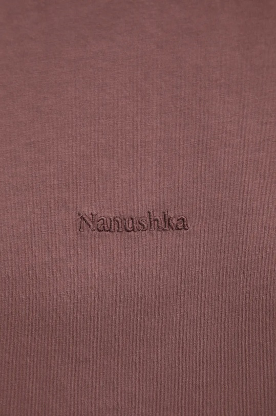 Pamučna majica Nanushka REECE NU24PFSH03578 smeđa