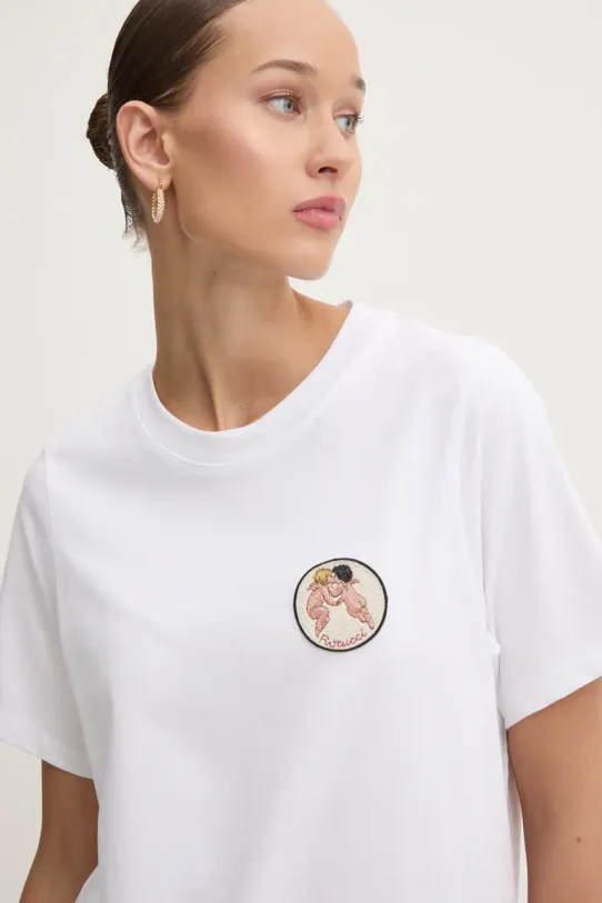 Pamučna majica Fiorucci pamuk bijela W01FPTSH101CJ01WH04