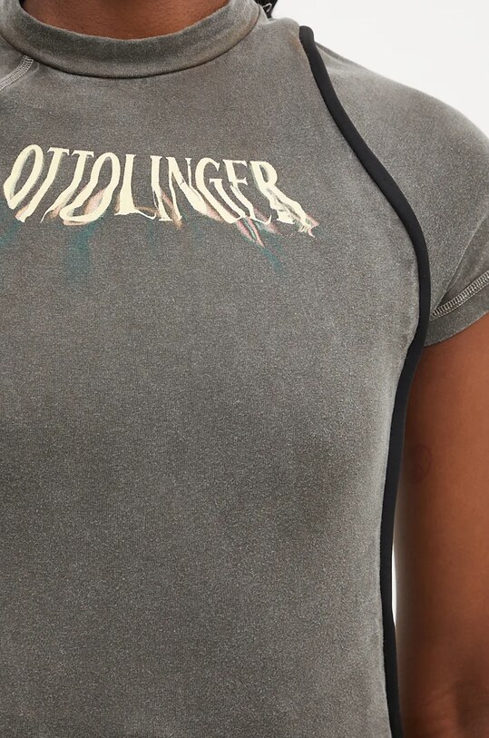 Tričko Ottolinger Deconstructed Fitted T-Shirt šedá 2215013511