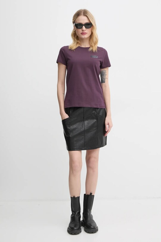 Levi's pamut póló 17369.2809 lila AW24