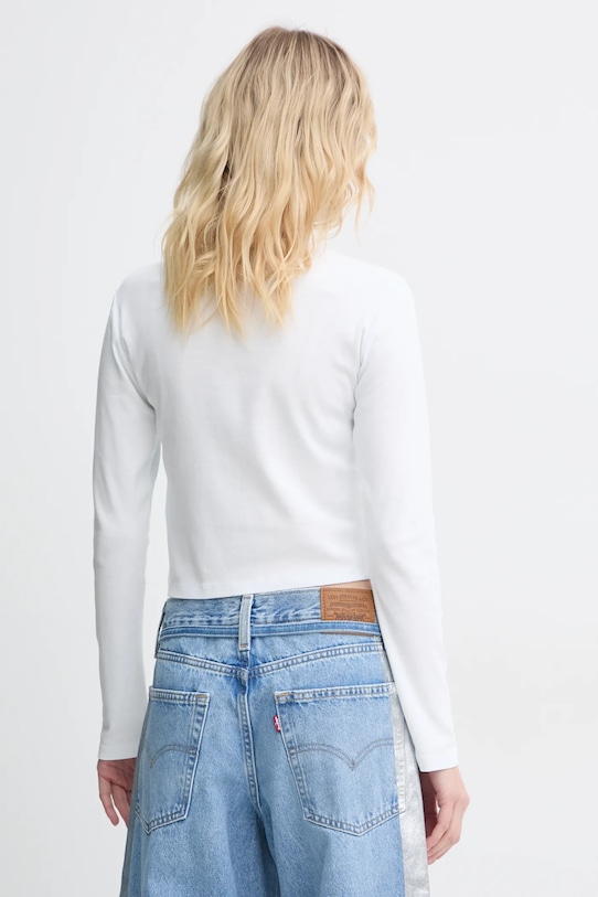 Oblečenie Bavlnené tričko s dlhým rukávom Levi's A8796 biela