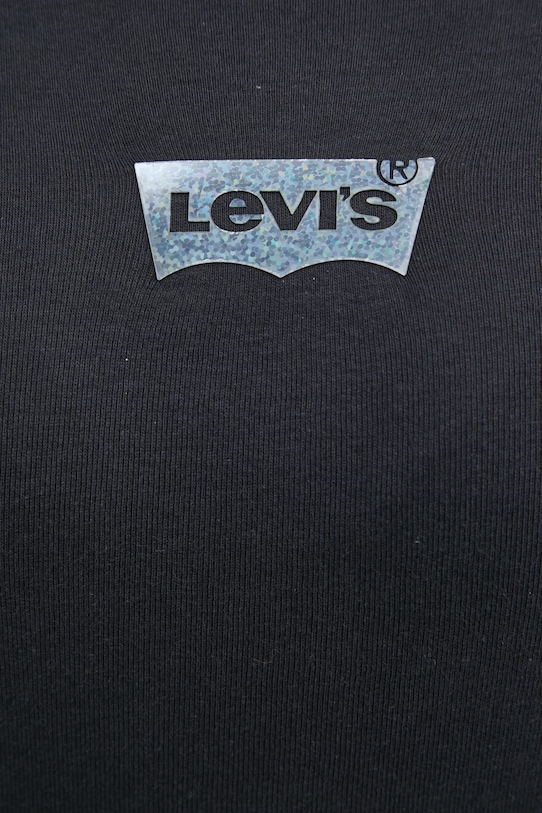 Bavlnené tričko s dlhým rukávom Levi's čierna A8796