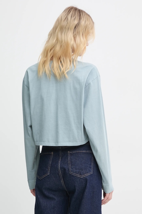 Oblečenie Bavlnené tričko s dlhým rukávom Levi's A9418 modrá