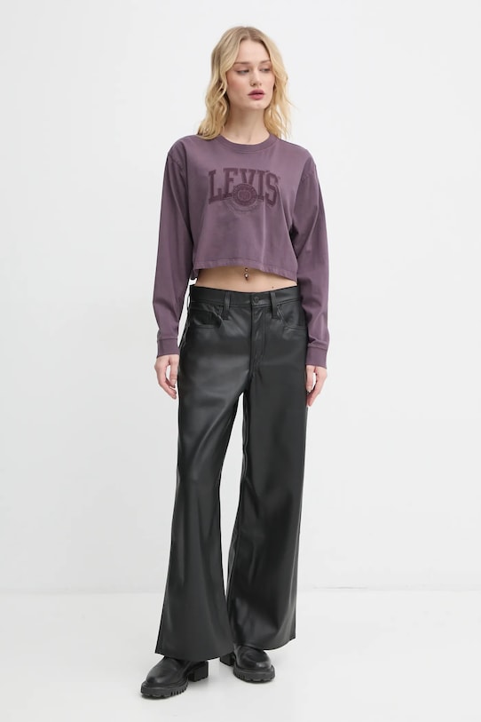 Levi's longsleeve din bumbac A9418 violet AW24