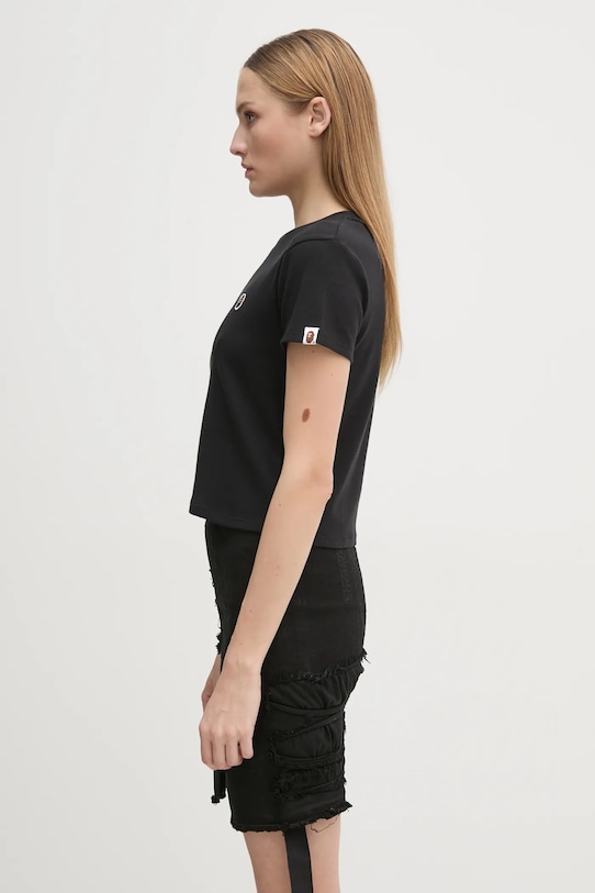 Βαμβακερό μπλουζάκι A Bathing Ape ONE POINT MINI TEE 1K80209003 μαύρο AW24
