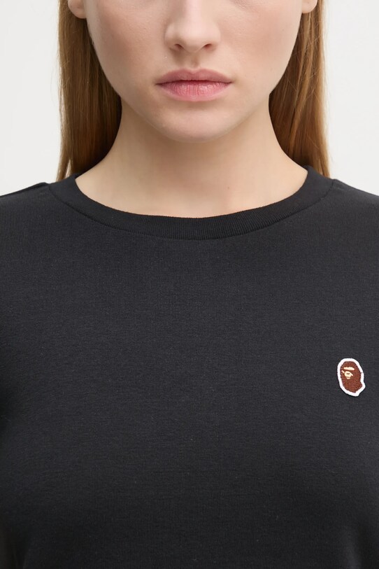 A Bathing Ape tricou din bumbac ONE POINT MINI TEE negru 1K80209003