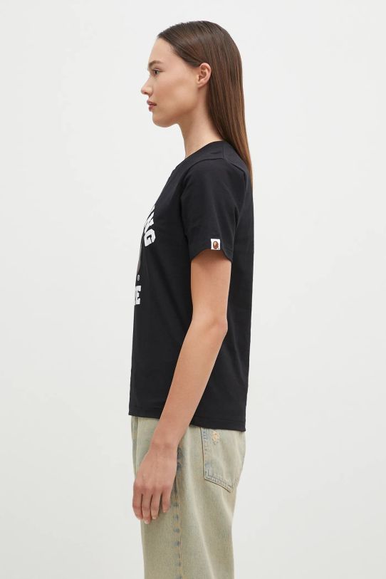 A Bathing Ape maglietta in cotone COLLEGE TEE 1K80210001 nero AW24