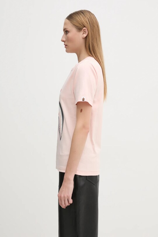 Памучна тениска A Bathing Ape SHARK TEE 1K80210003 оранжев AW24