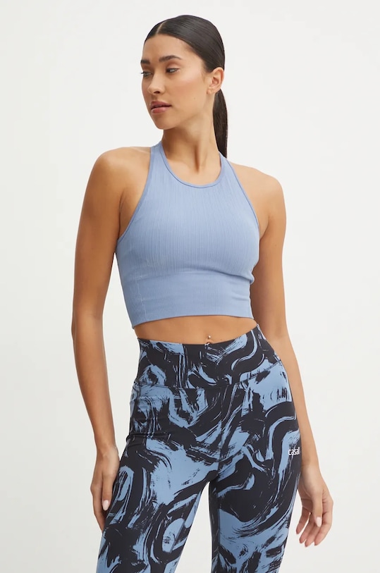 Casall sutien yoga Multi Rib usor rigidizat albastru 24130