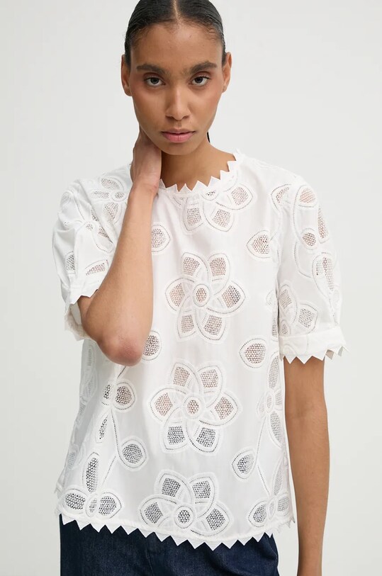 MUNTHE bluza MOSKVA 1026.24129 alb AW24
