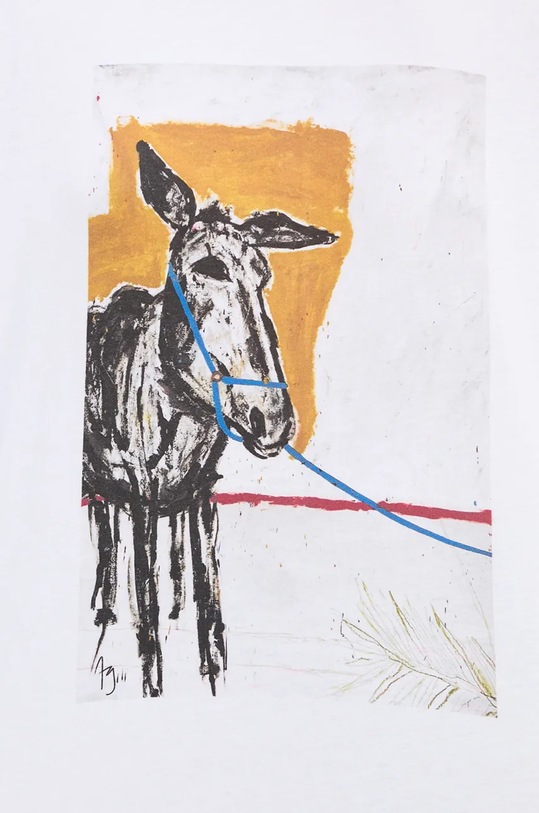 MUNTHE tricou din bumbac MIDI 1104.24160 alb