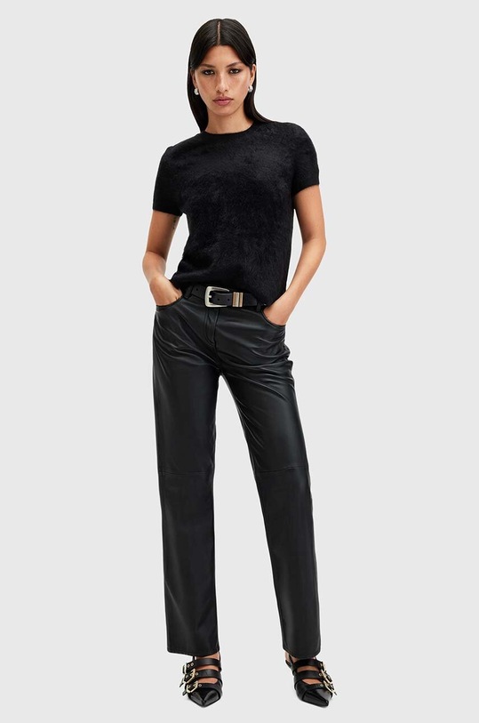 Kašmírové tričko AllSaints REBEL TEE černá W118KB