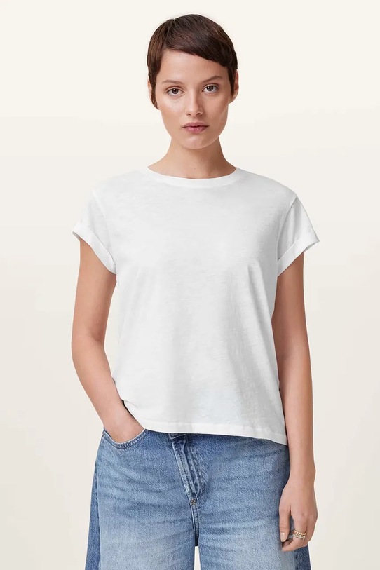 AllSaints t-shirt bawełniany ANNA TEE regular biały W238JB