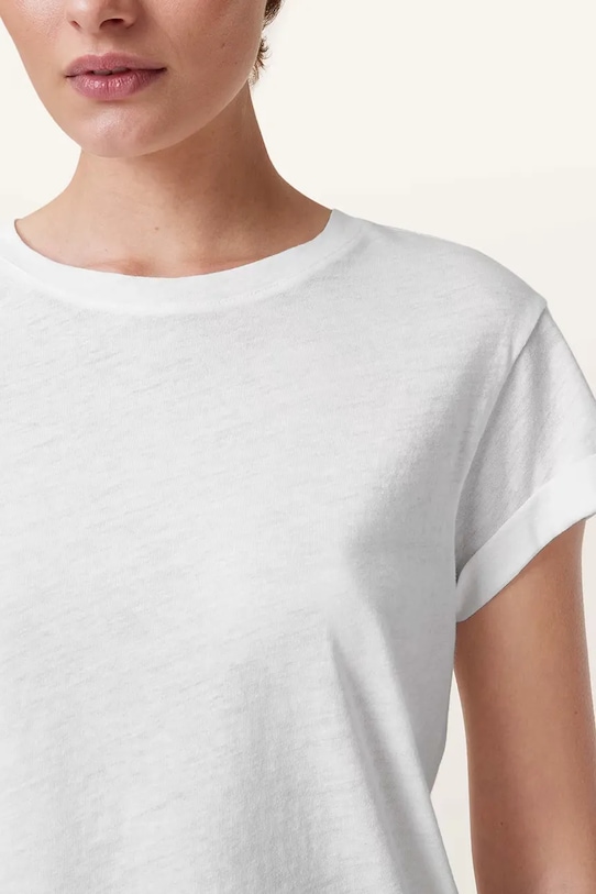 AllSaints t-shirt bawełniany ANNA TEE W238JB biały SS25