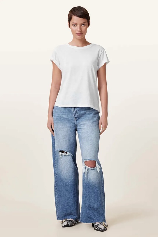 AllSaints t-shirt bawełniany ANNA TEE W238JB biały