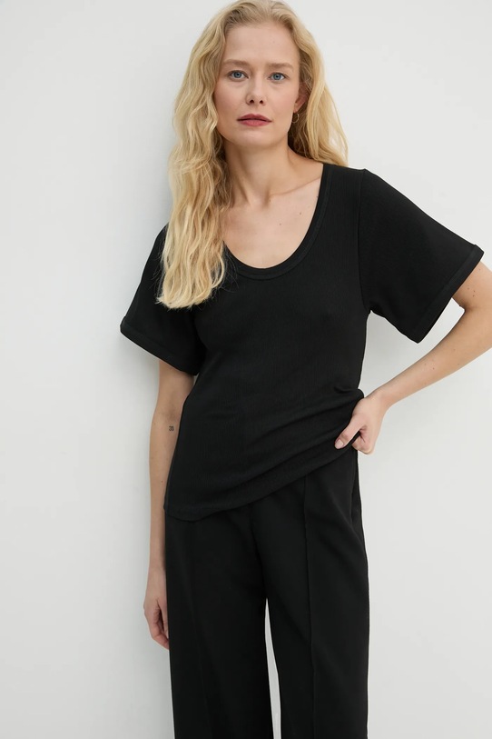 By Malene Birger t-shirt LUNAI czarny Q71679026Z